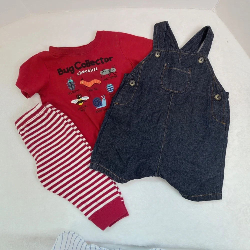 Mixed Brand Baby Boy Clothing Lot 6-9M Multicolor 13 Outfits Sleepers Set